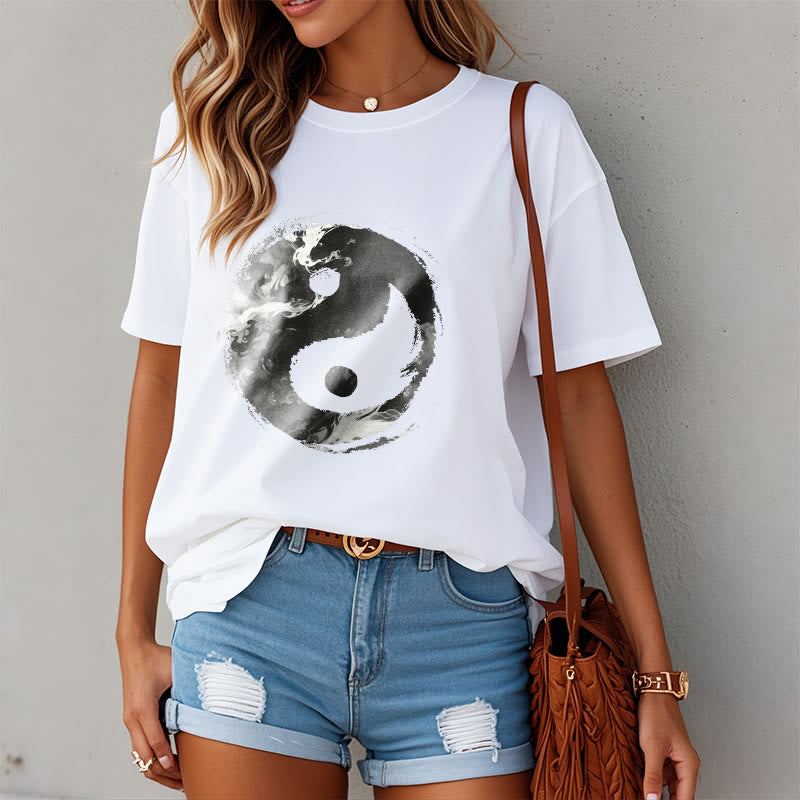 Buddha Stones Yin Yang Cotton Tee T-shirt - image 2