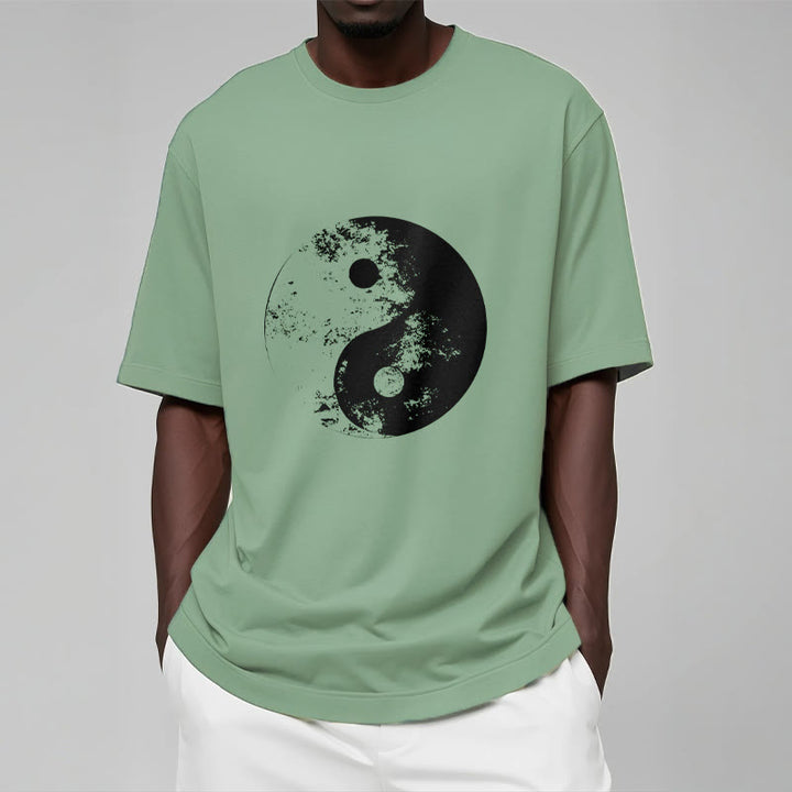 Buddha Stones Yin Yang Tai Chi Pattern Cotton Tee T-shirt - image 16