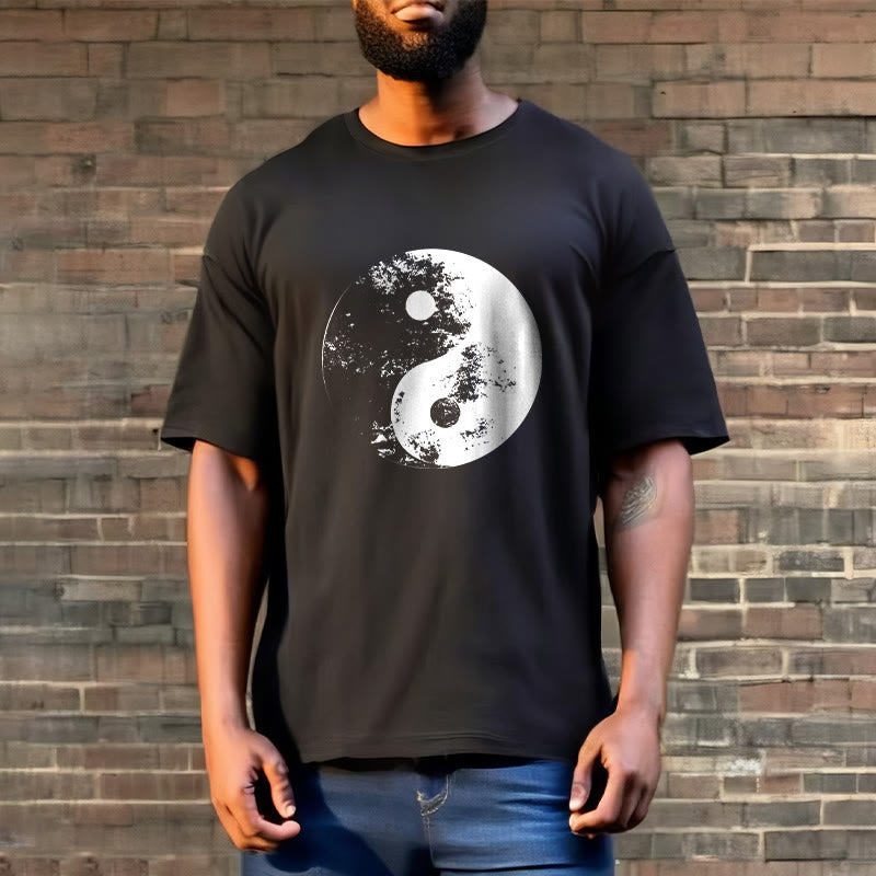 Buddha Stones Yin Yang Tai Chi Pattern Cotton Tee T-shirt - image 8