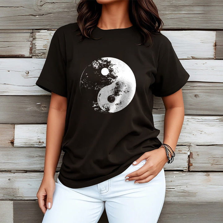 Buddha Stones Yin Yang Tai Chi Pattern Cotton Tee T-shirt - image 6