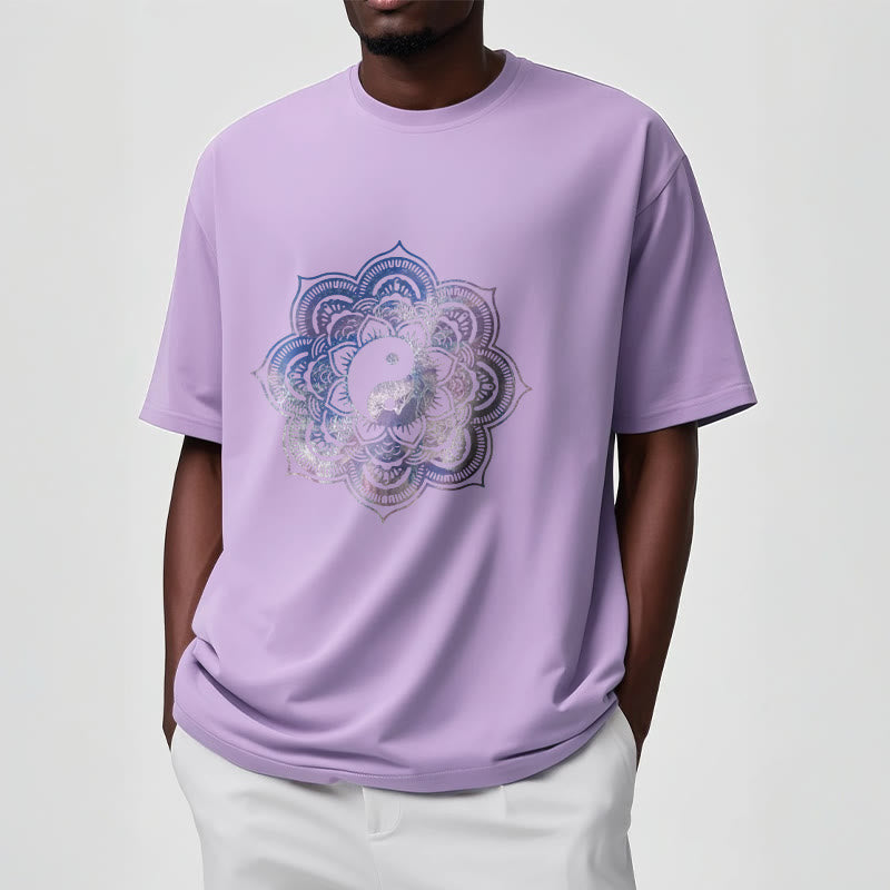 Buddha Stones Mandala Yin Yang Cotton Tee T-shirt - image 4