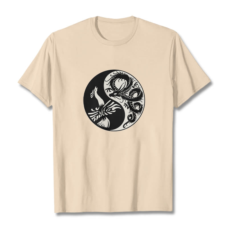 Buddha Stones Phoenix Yin Yang Cotton Tee T-shirt - Bisque - 2XL - image 13
