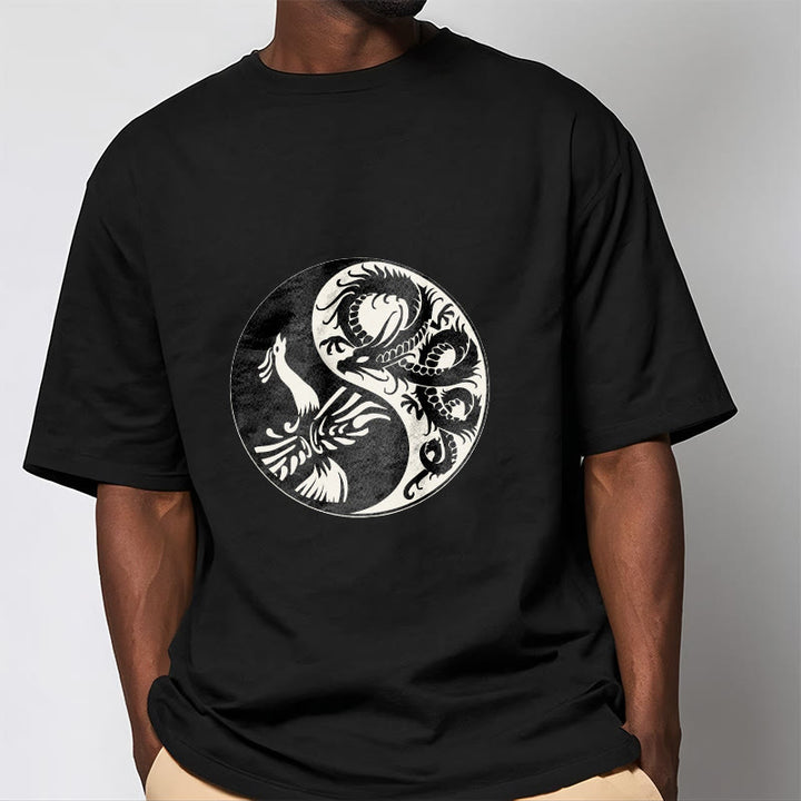 Buddha Stones Phoenix Yin Yang Cotton Tee T-shirt - image 4
