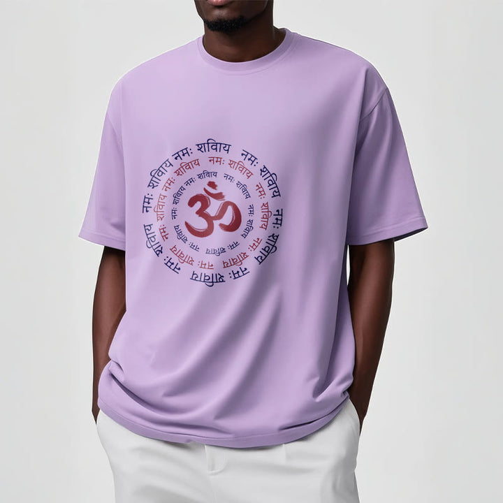Buddha Stones OM Mantra Character Sanskrit Cotton Tee T-shirt - image 9
