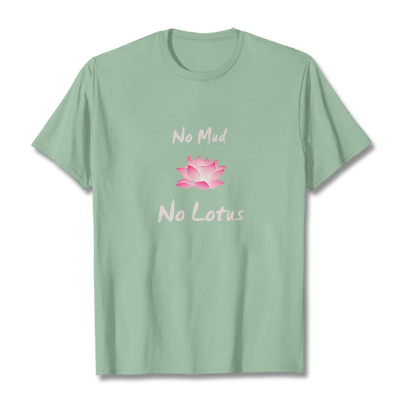 Buddha Stones No Mud No Lotus Cotton Tee T-shirt - PaleGreen - 2XL - image 17