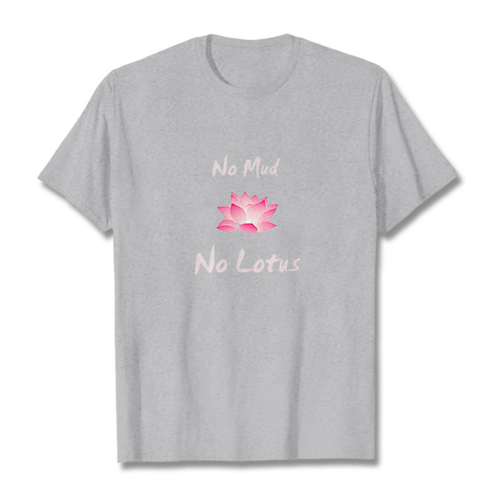 Buddha Stones No Mud No Lotus Cotton Tee T-shirt - LightGrey - 2XL - image 20