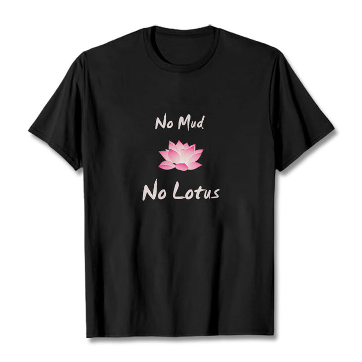 Buddha Stones No Mud No Lotus Cotton Tee T-shirt - Black - 2XL - image 0