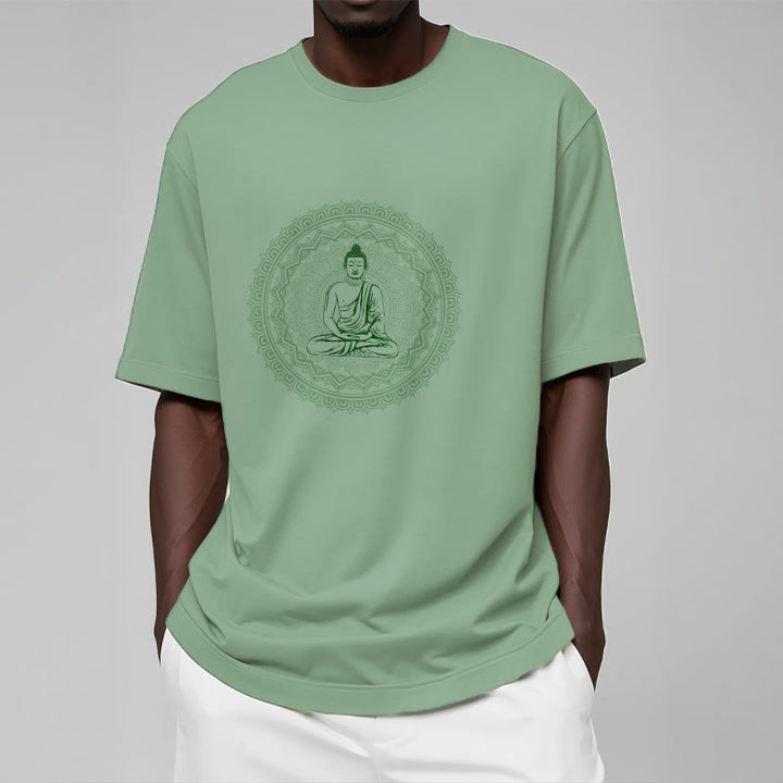 Buddha Stones Mandala Buddha Cotton Tee T-shirt - image 18