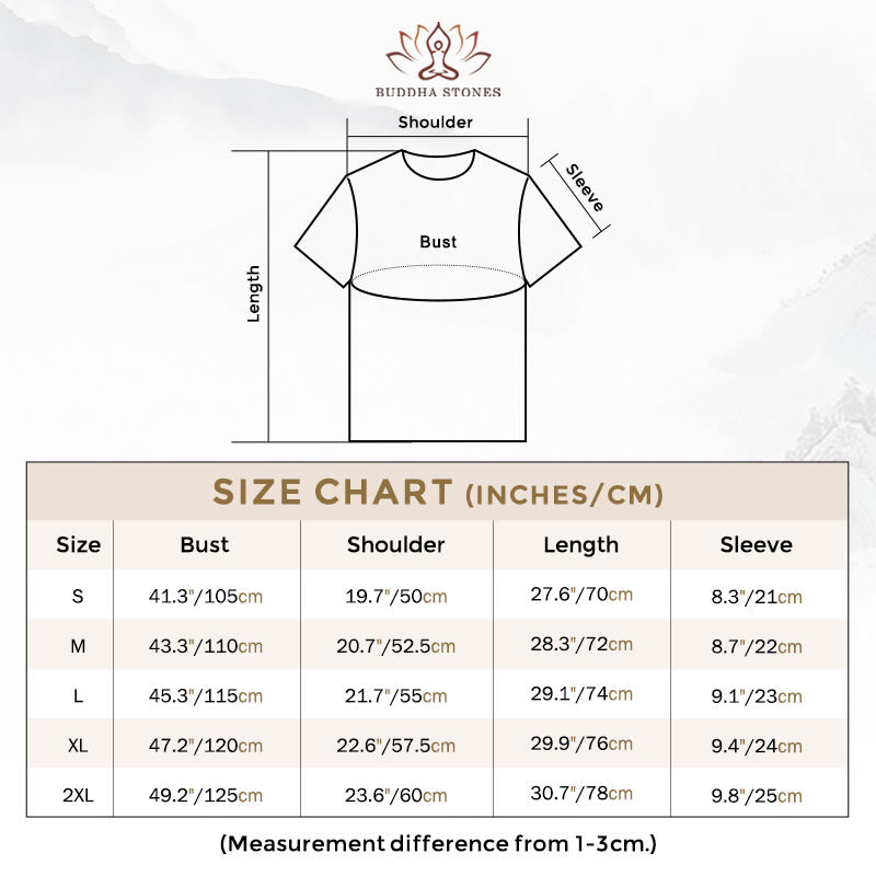 Buddha Stones Mandala Yin Yang Cotton Tee T-shirt - image 2