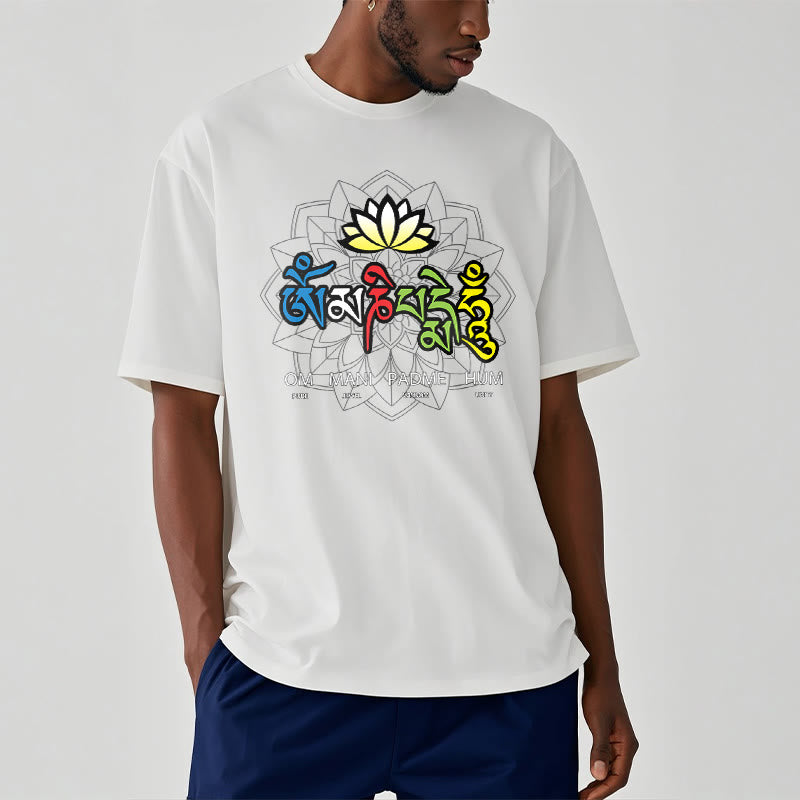 Buddha Stones Om Mani Padme Hum Lotus Tee T-shirt - image 10