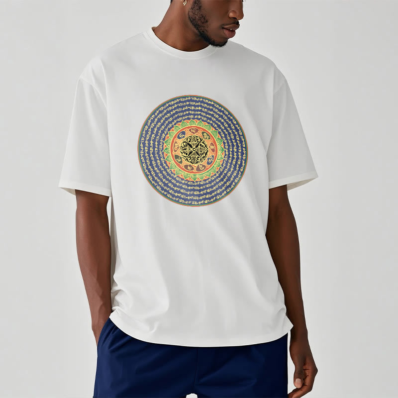 Buddha Stones 108 Om Mani Padme Hum Mantra Sanskrit Tee T-shirt