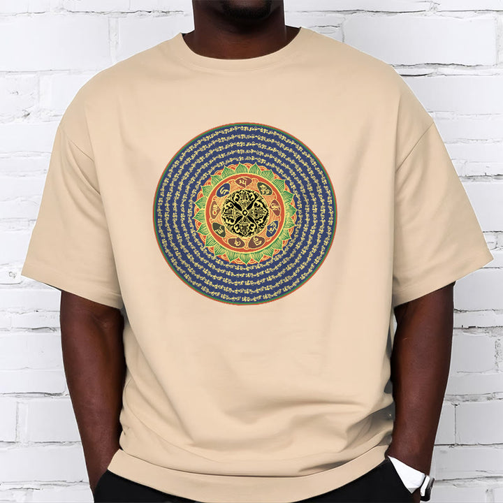 Buddha Stones 108 Om Mani Padme Hum Mantra Sanskrit Tee T-shirt