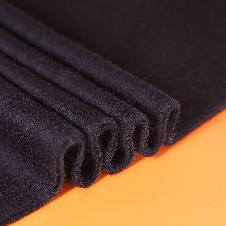 Buddha Stones Wool Shawl Bamboo Leaf Embroidery Tassel Winter Cozy Travel Scarf Wrap - image 2