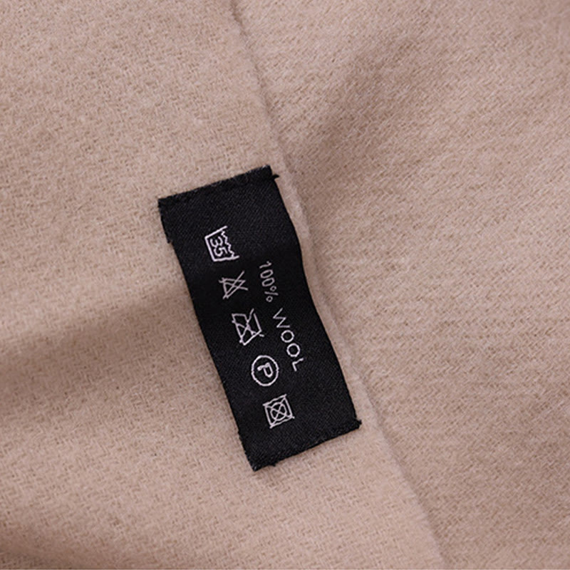 Buddha Stones Wool Shawl Yulan Magnolia Embroidery Tassel Winter Cozy Travel Scarf Wrap - image 4