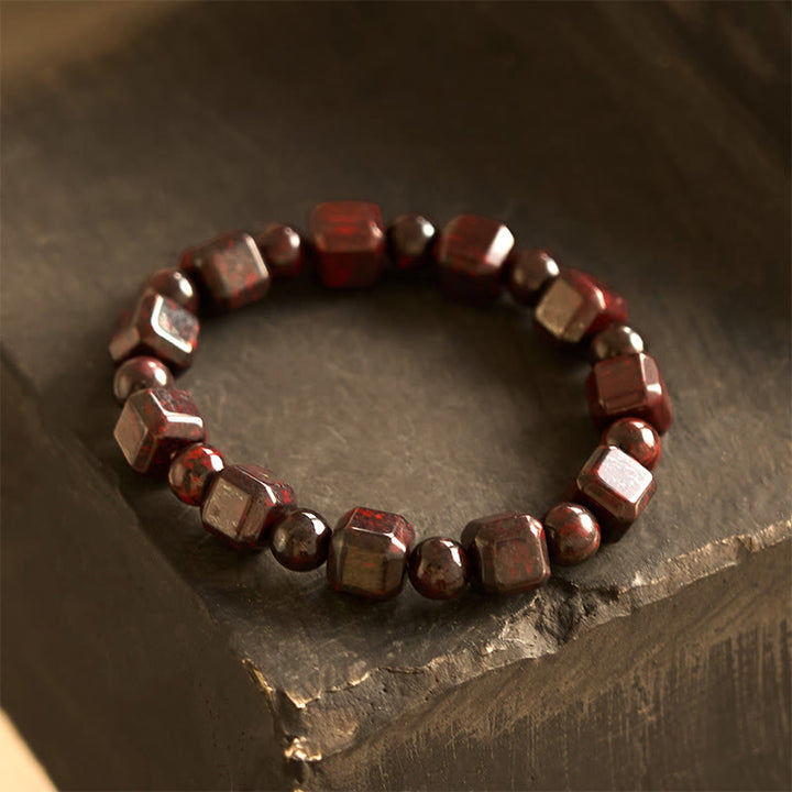 Buddha Stones Bloodstone Strength Bracelet