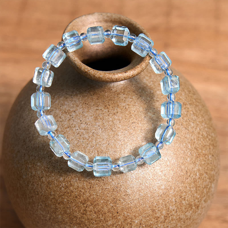 Buddha Stones Blue Topaz Clarity Bracelet