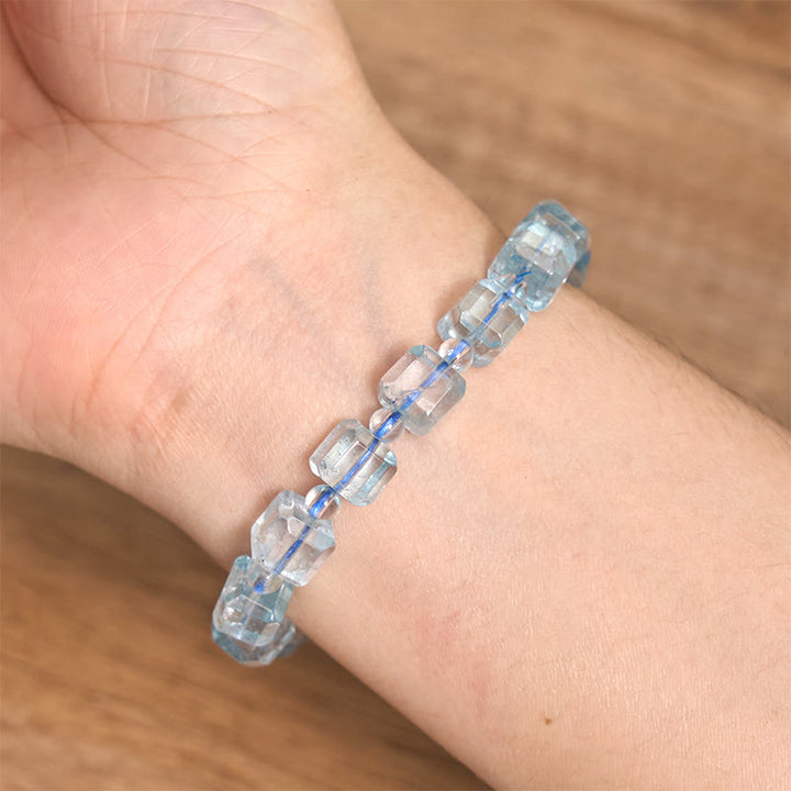 Buddha Stones Blue Topaz Clarity Bracelet