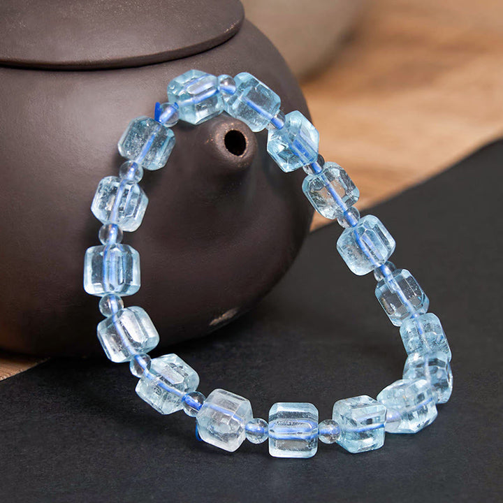 Buddha Stones Blue Topaz Clarity Bracelet