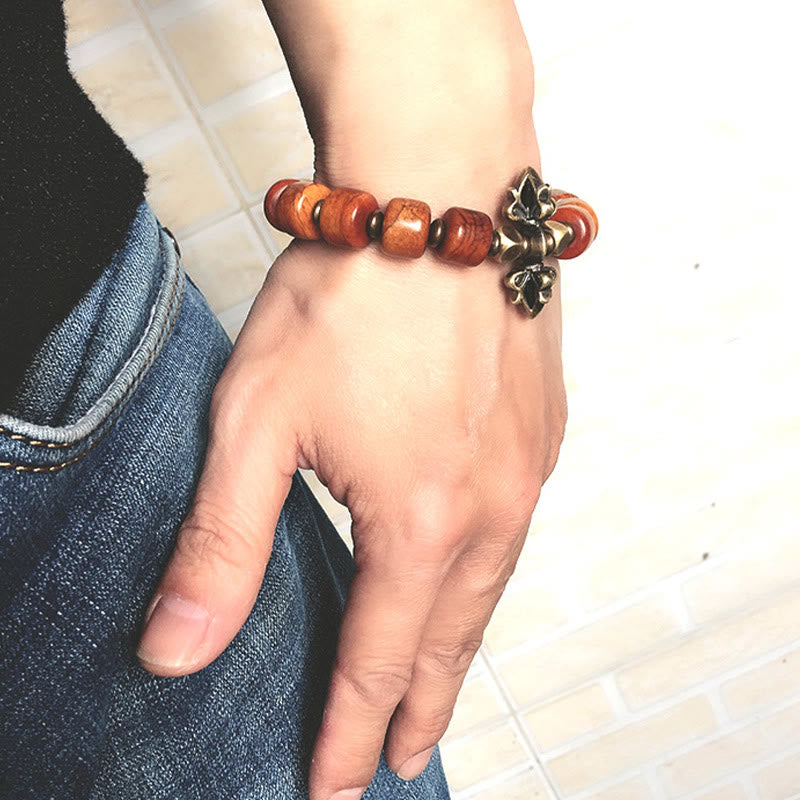 Buddha Stones Yak Bone Copper Strength Bracelet