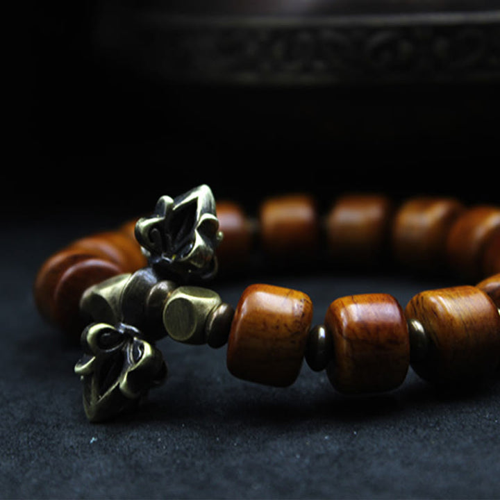 Buddha Stones Yak Bone Copper Strength Bracelet