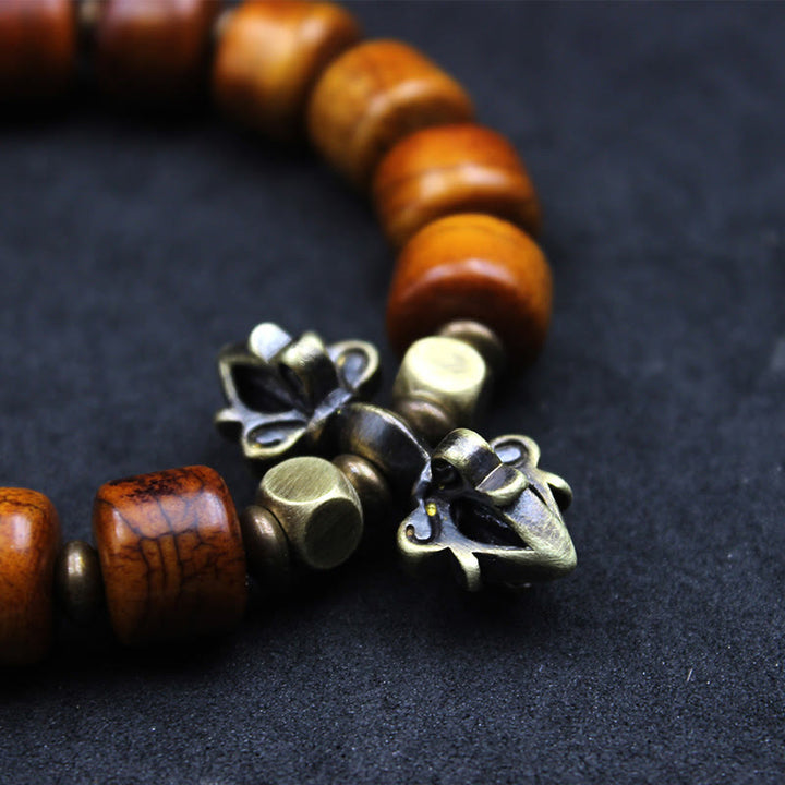 Buddha Stones Yak Bone Copper Strength Bracelet