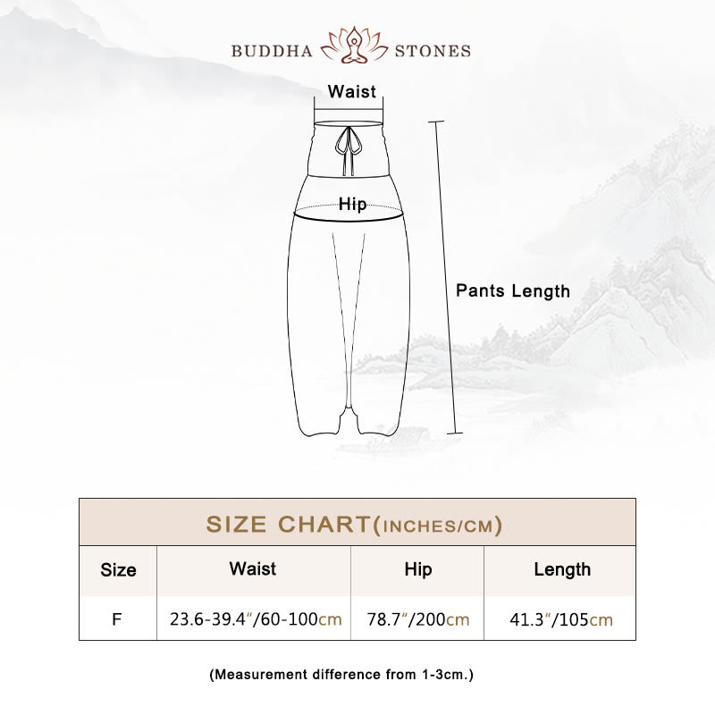 Buddha Stones Two Style Wear Round Geometric Loose Casual Harem Trousers Jumpsuit Women's Yoga Pants - image 5