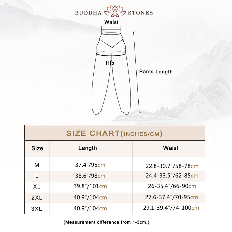 Buddha Stones Solid Color Modal Yoga Dance High Waist Harem Pants With Pockets - image 6