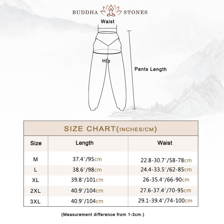 Buddha Stones Solid Color Modal Yoga Dance High Waist Harem Pants With Pockets - image 6