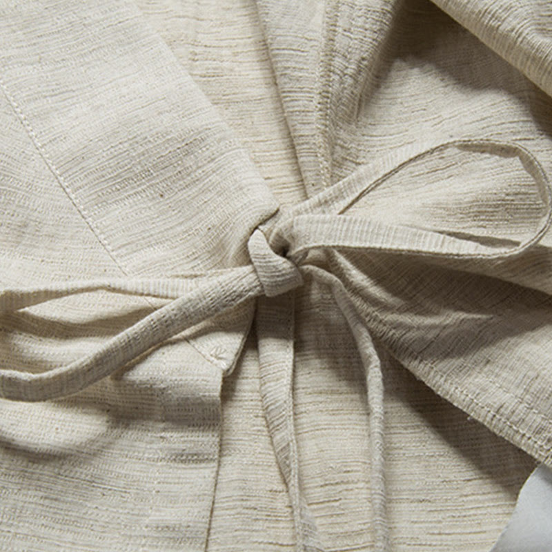 Buddha Stones Fall Chinese Hanfu Cotton Linen Men Jacket Clothing - image 12