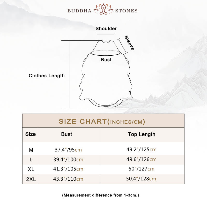 Buddha Stones Simple Pattern Midi Dress Wide Leg Pants Meditation Spiritual Zen Practice Yoga Dance Clothing - image 5