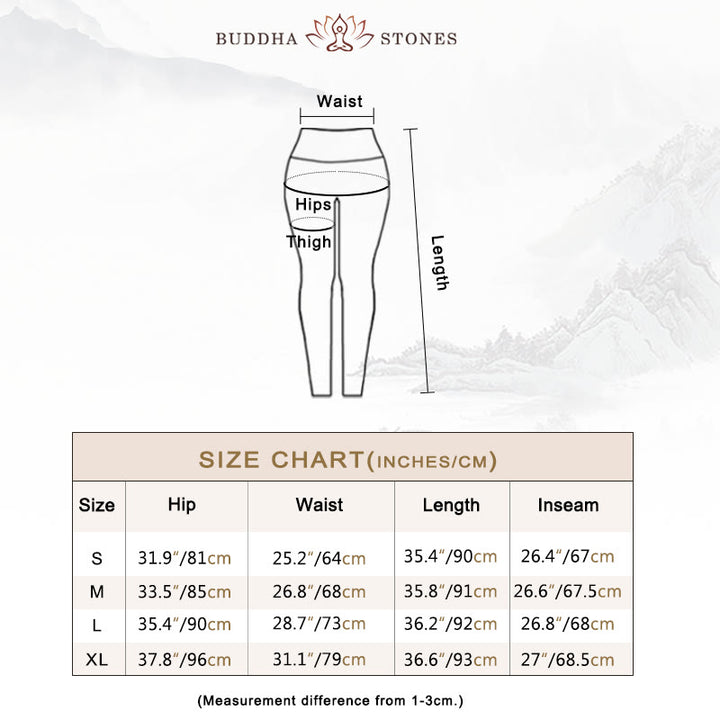 Buddha Stones Flowers Geometric Mandalas Print Sports Fitness Yoga High Waist Leggings Women's Pants - image 6