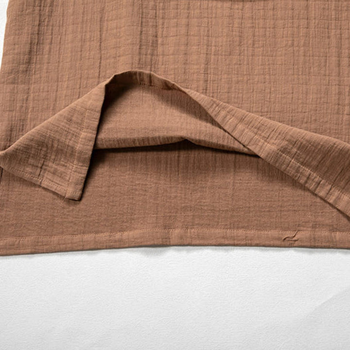 Buddha Stones Fall Simple V-Neck Long Sleeve T-Shirt Cotton Men Clothing - image 8