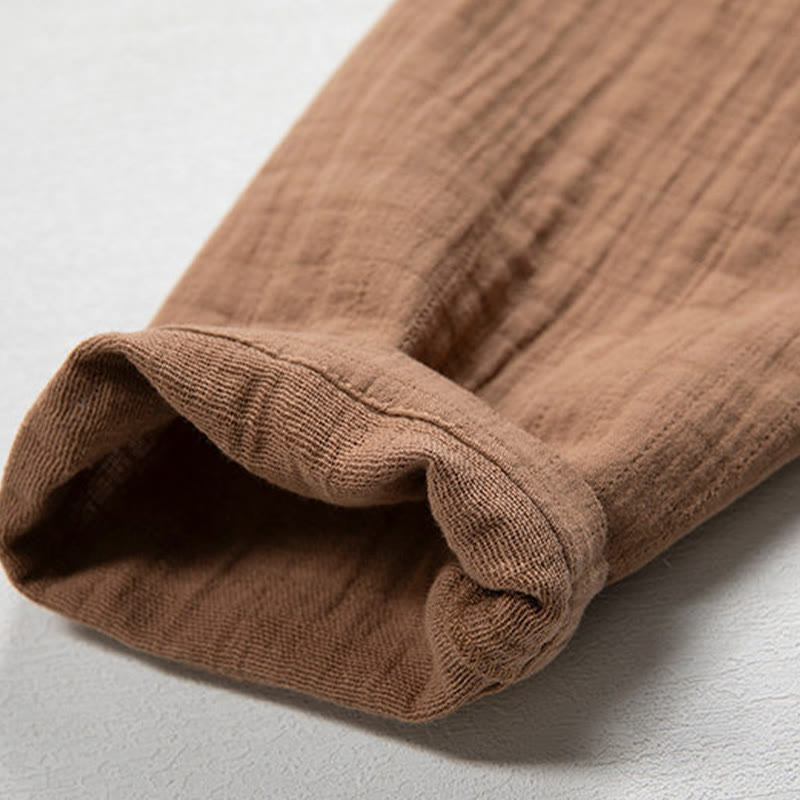 Buddha Stones Fall Simple V-Neck Long Sleeve T-Shirt Cotton Men Clothing - image 9