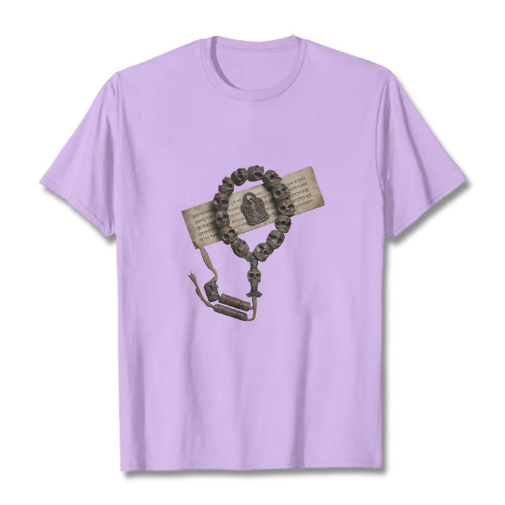 Buddha Stones Tibetan The Lord Of The Corpse Forest Beads Pattern Tee T-shirt - Plum - 2XL - image 18