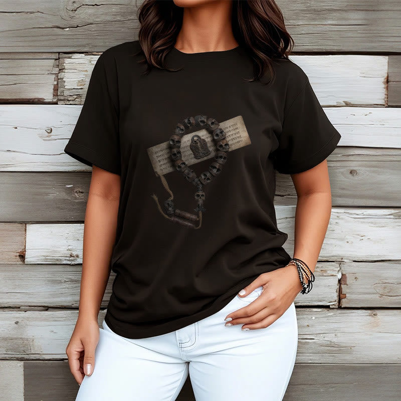 Buddha Stones Tibetan The Lord Of The Corpse Forest Beads Pattern Tee T-shirt - image 12