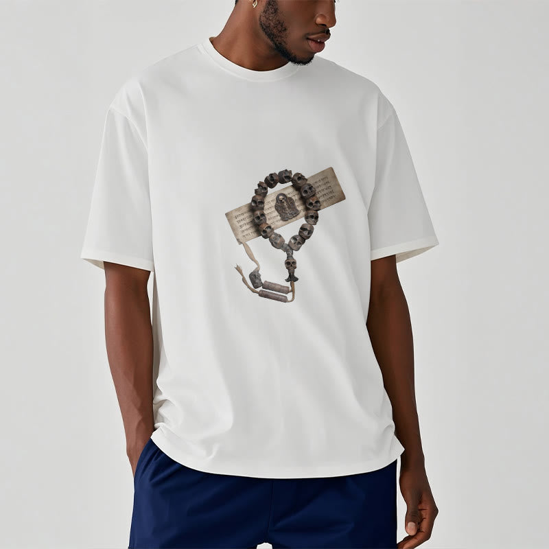 Buddha Stones Tibetan The Lord Of The Corpse Forest Beads Pattern Tee T-shirt - image 3