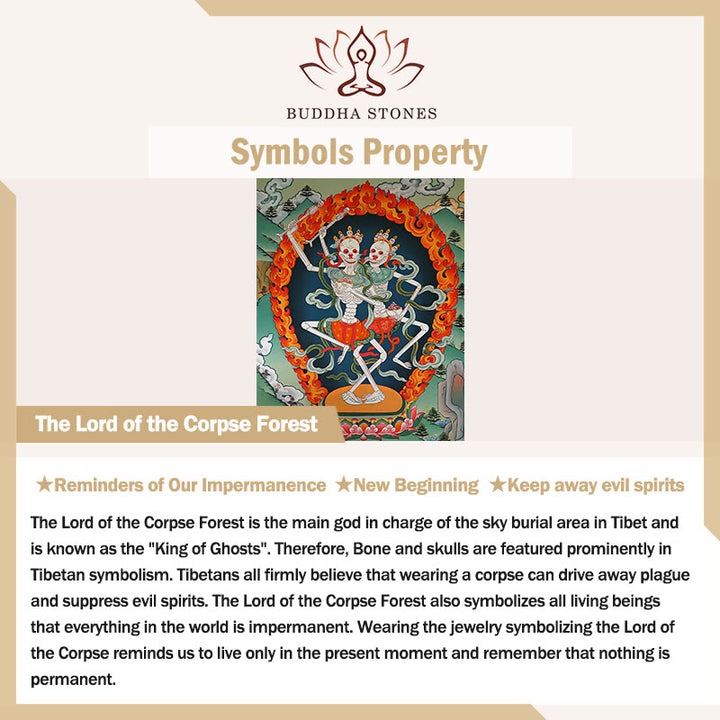 Buddha Stones Tibetan The Lord Of The Corpse Forest Skulls Pendant Clouds Design Tee T-shirt - image 5