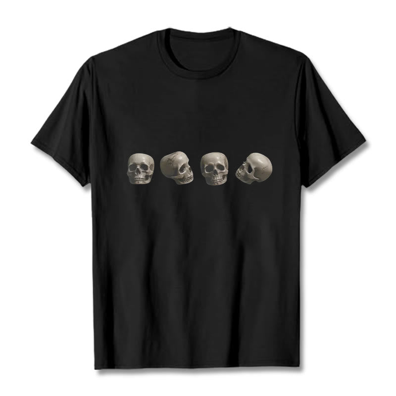Buddha Stones Tibetan The Lord Of The Corpse Forest Skulls Pattern Tee T-shirt - Black - 2XL - image 1