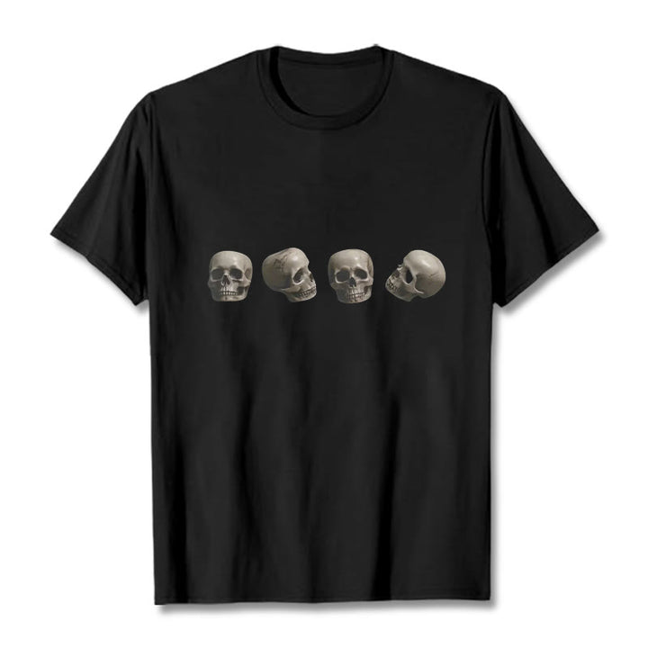Buddha Stones Tibetan The Lord Of The Corpse Forest Skulls Pattern Tee T-shirt - Black - 2XL - image 1