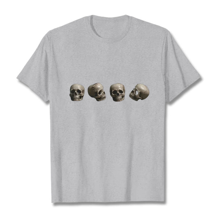Buddha Stones Tibetan The Lord Of The Corpse Forest Skulls Pattern Tee T-shirt - Light Grey - 2XL - image 22