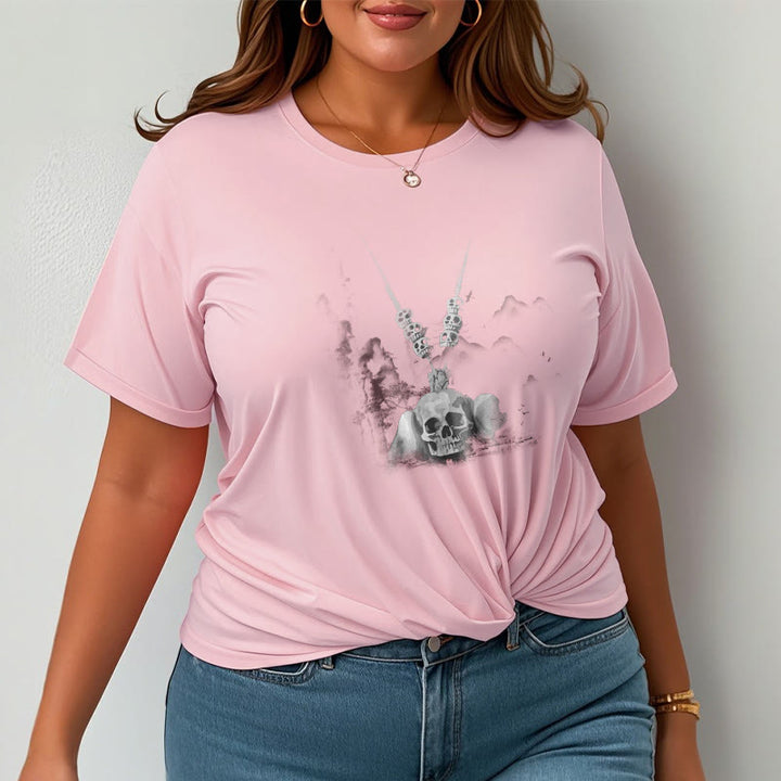 Buddha Stones Tibetan The Lord Of The Corpse Forest Skulls Pendant Clouds Design Tee T-shirt - image 15