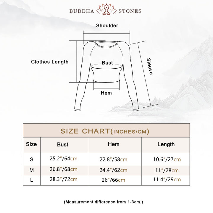 Buddha Stones Gradient Long Sleeve Crop Top Tee Bra Leggings Pants Fitness Yoga Outfit - image 7
