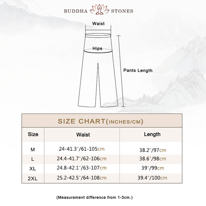 Buddha Stones Hanfu Style Midi Dress Wide Leg Pants Meditation Zen Practice Yoga Dance Clothing - image 8