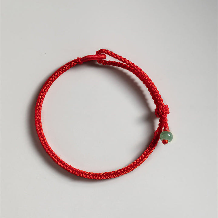 Buddha Stones Red String Jade Connection Bracelet