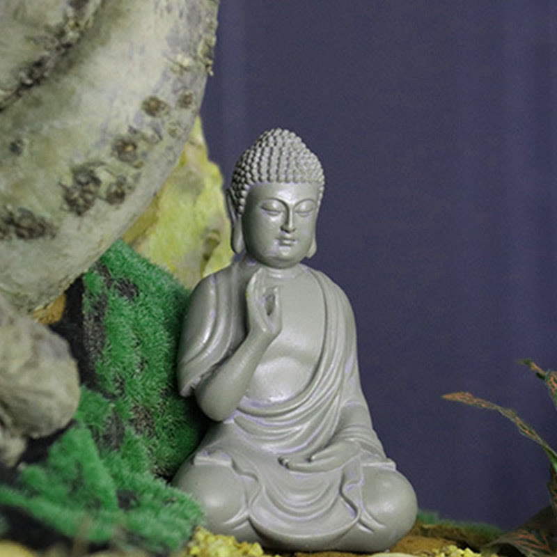 Buddha Stones Small Meditation Prayer Resin Buddha Statue Compassion Home Desk Decoration - image 14