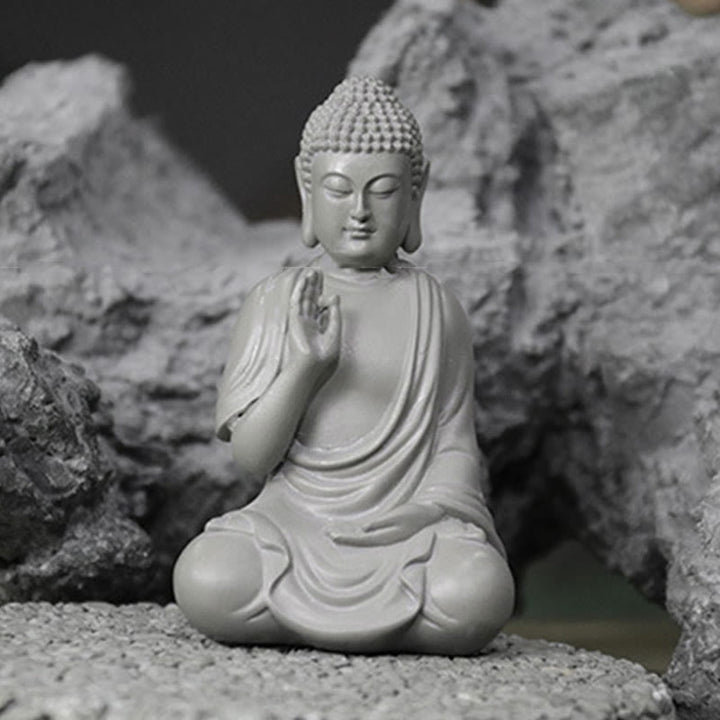 Buddha Stones Small Meditation Prayer Resin Buddha Statue Compassion Home Desk Decoration - image 11