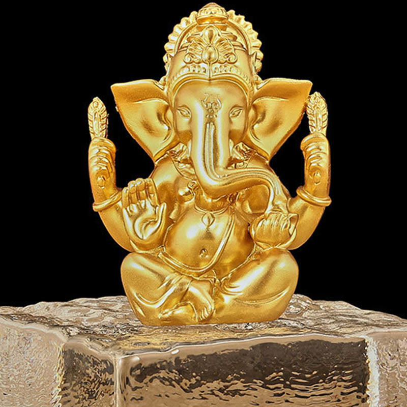 Buddha Stones Ganesh Ganpati Elephant Statue Transformation Home Resin Decoration