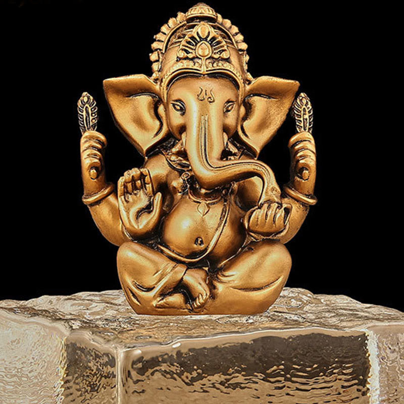 Buddha Stones Ganesh Ganpati Elephant Statue Transformation Home Resin Decoration