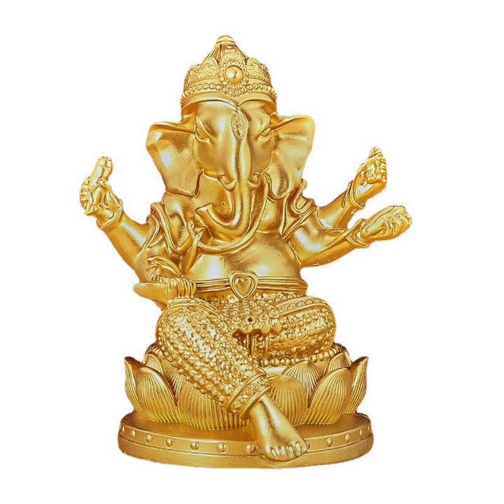 Buddha Stones Mini Small Ganesh Ganpati Elephant Meditation Statue Reflection Home Resin Decoration