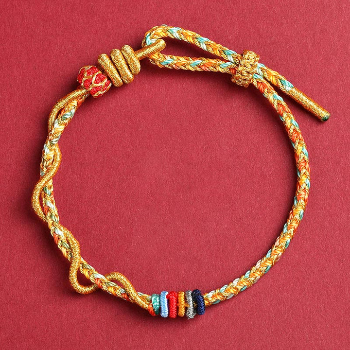 Buddha Stones Red String Year Of The Snake Protection Braided Bracelet